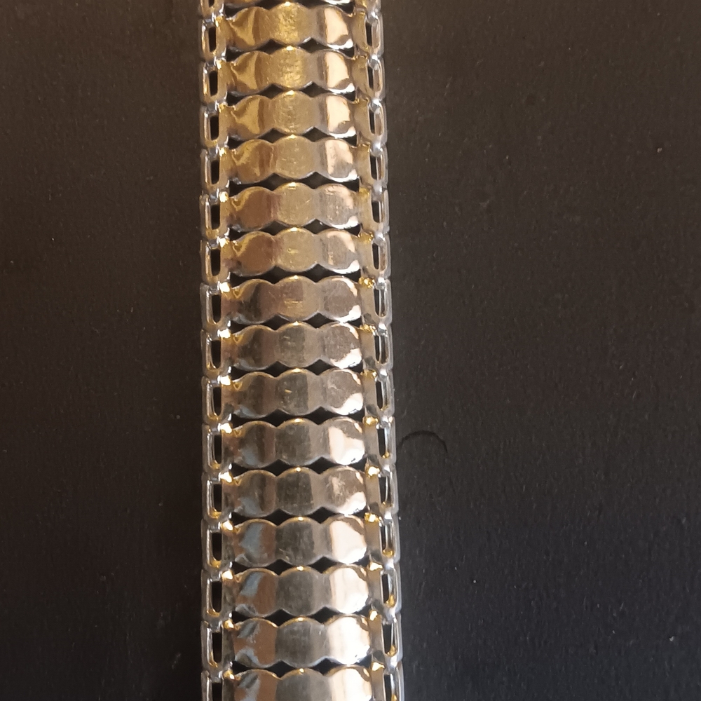 Silver Textured Bracelet
